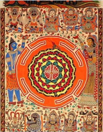 Madhubani painting of Mithila