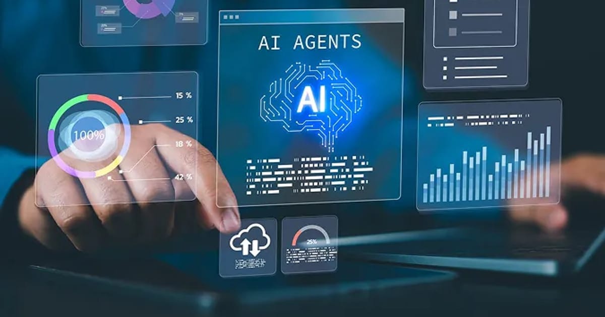 Person using an AI agents dashboard on a touchscreen